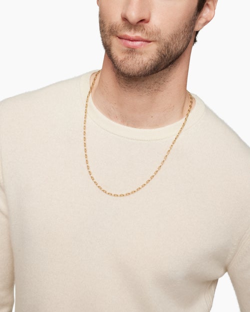 Mens DY Madison® Chain Necklace in 18K Yellow Gold, 3mm