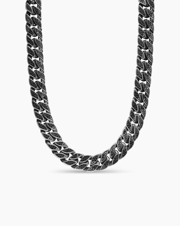 Curb Chain Necklace in Sterling Silver, 18mm