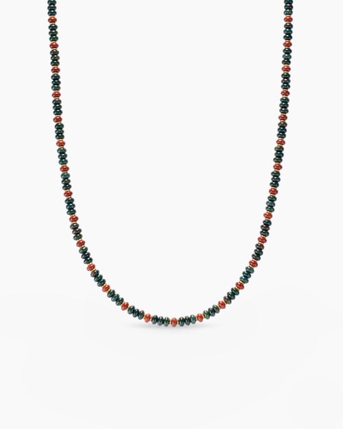 Mens Spiritual Beads Necklace in 18K Yellow Gold, 4mm