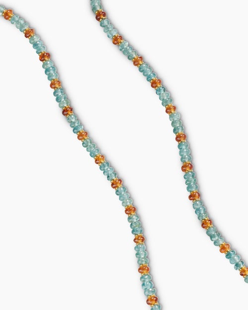 Mens Spiritual Beads Necklace in 18K Yellow Gold, 4mm