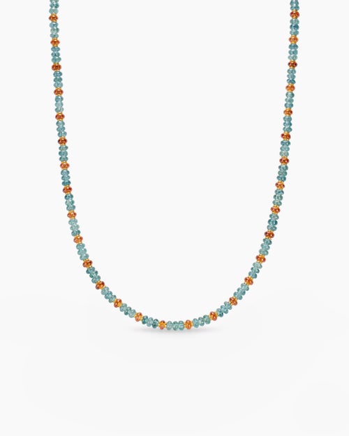 Mens Spiritual Beads Necklace in 18K Yellow Gold, 4mm