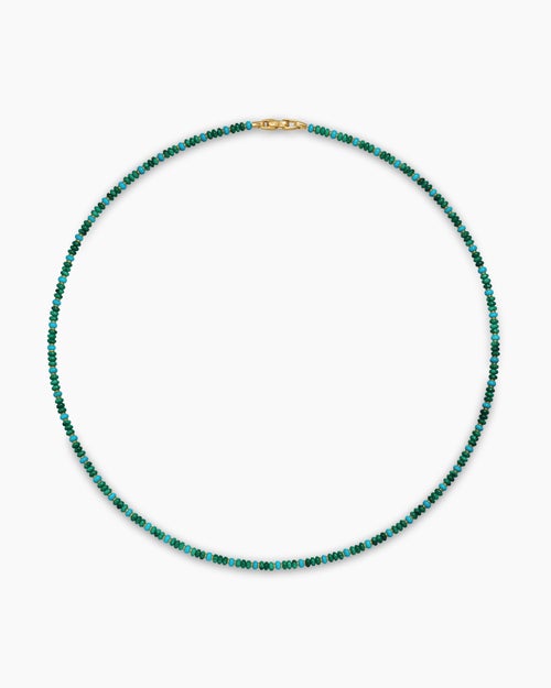 Mens Spiritual Beads Necklace in 18K Yellow Gold, 4mm