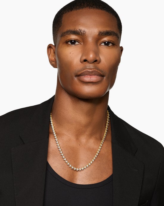 Armory® Necklace in 18K Yellow Gold with Diamonds, 7.5mm