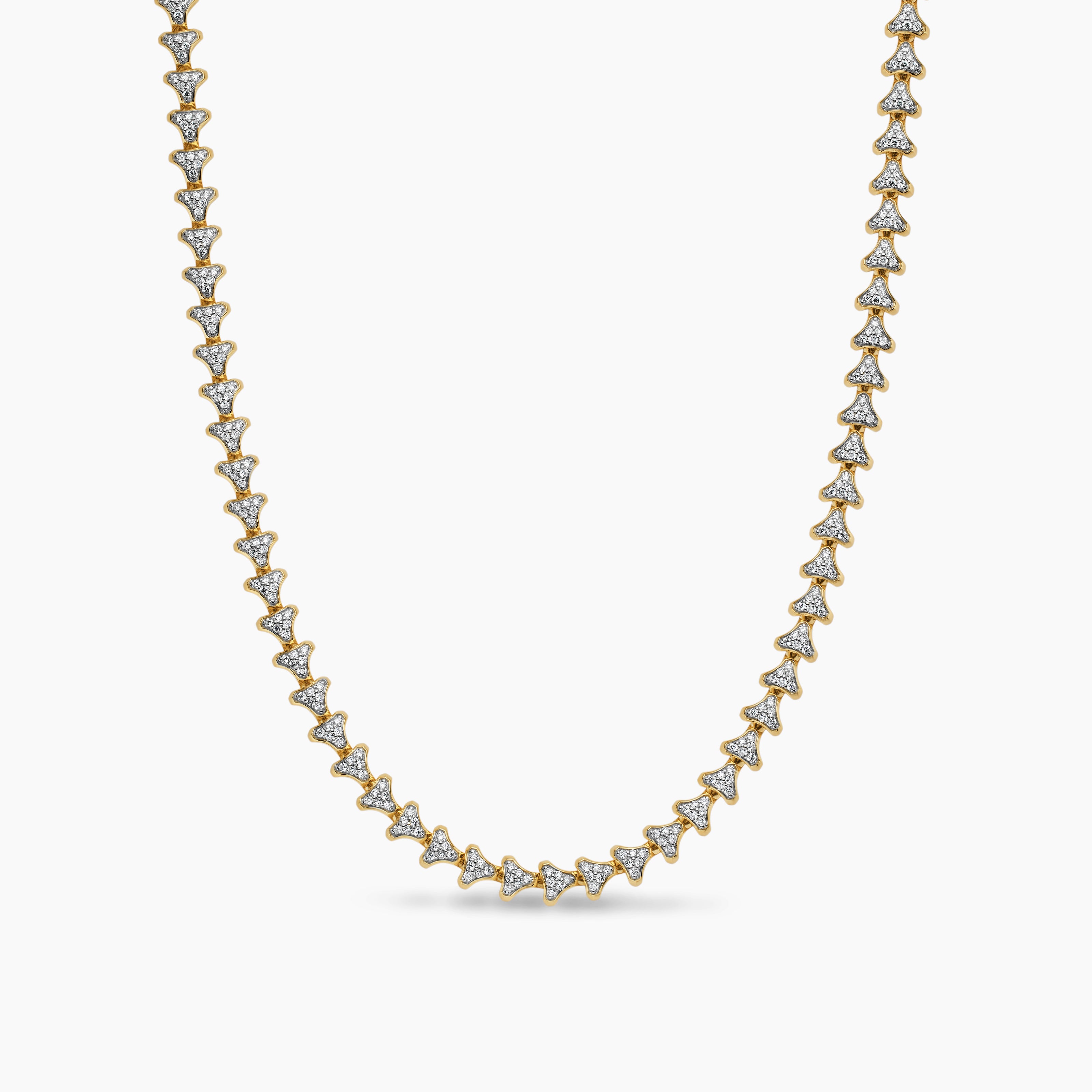 Mens Armory Necklace in 18K Yellow Gold, 7.5mm