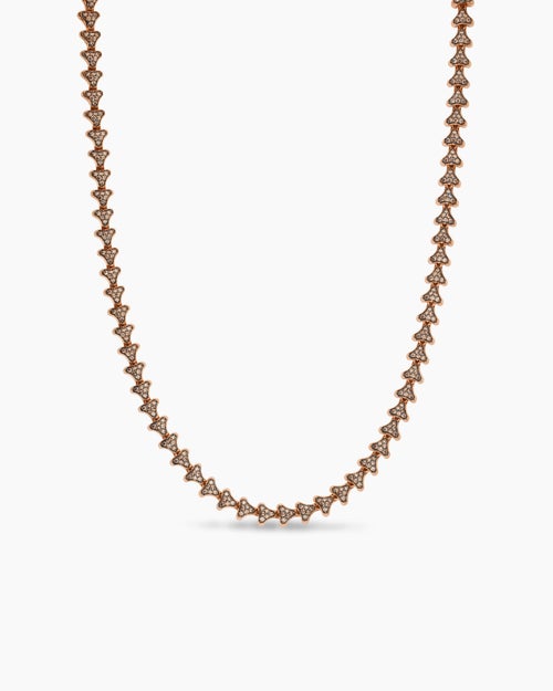 Mens Armory® Necklace in 18K Rose Gold with Cognac Diamonds, 7.5mm