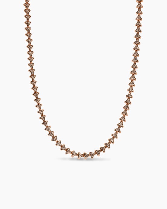 Armory® Necklace in 18K Rose Gold with Cognac Diamonds, 7.5mm