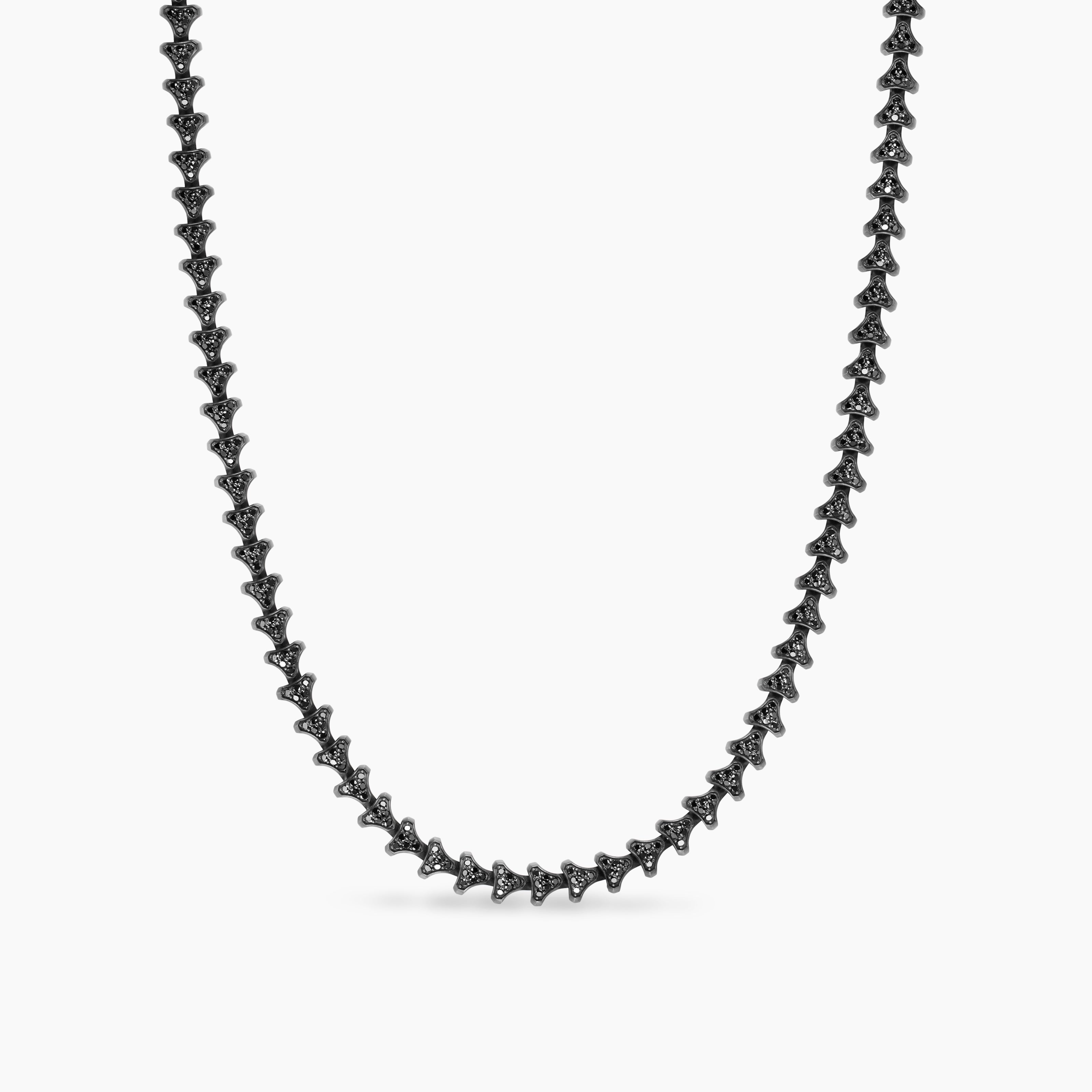 Mens Armory Necklace in Black Titanium, 7.5mm