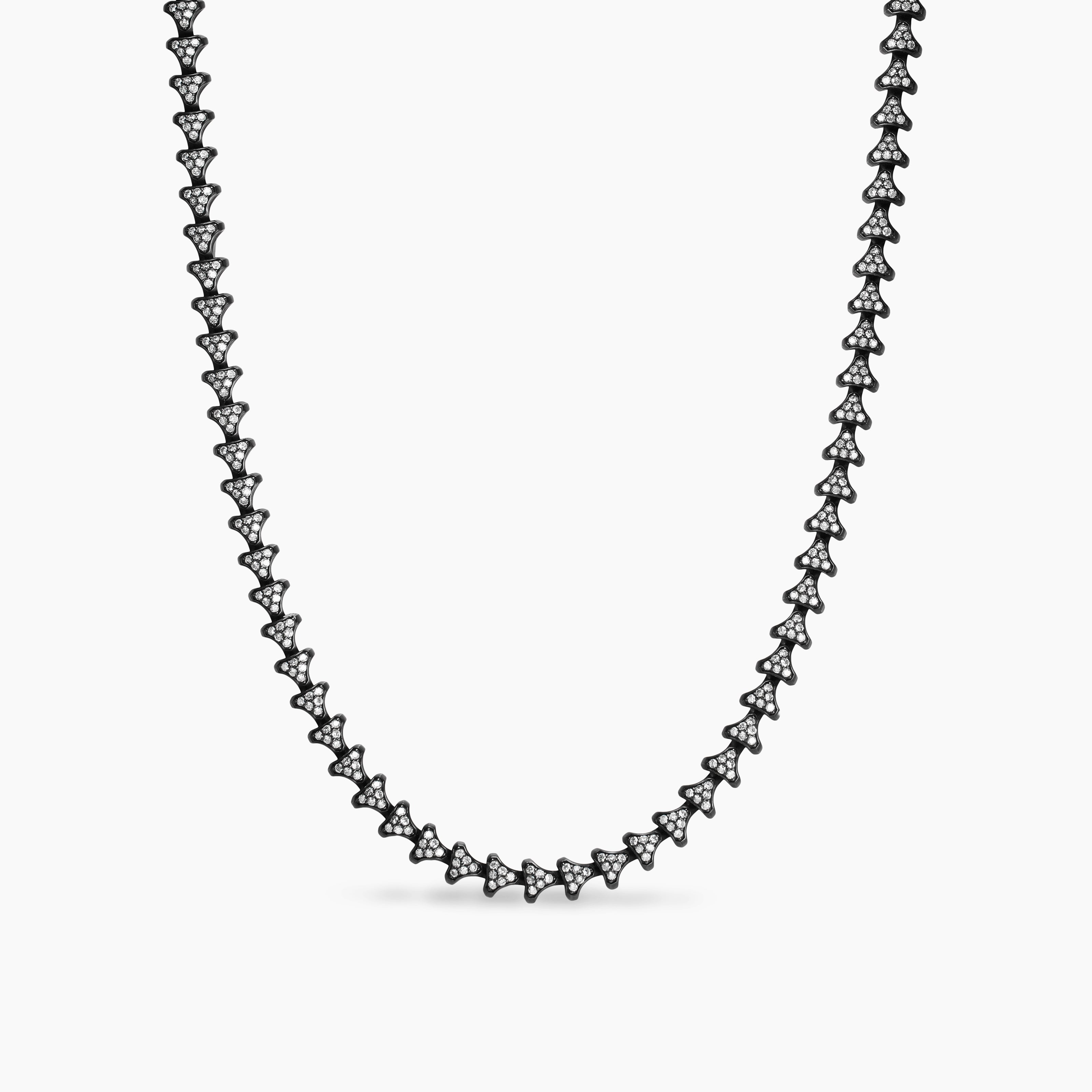 Mens Armory Necklace in Black Titanium, 7.5mm