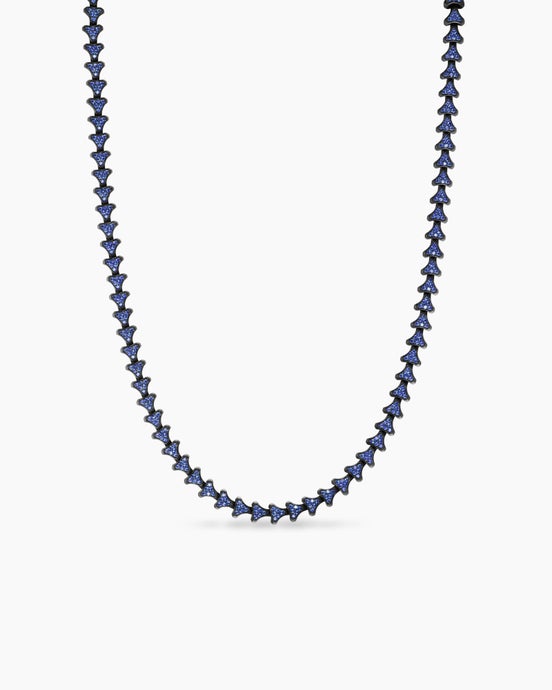 Armory® Necklace in Black Titanium with Sapphires, 7.5mm