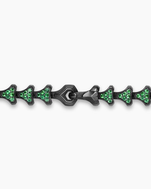 Mens Armory® Necklace in Black Titanium with Tsavorites, 7.5mm