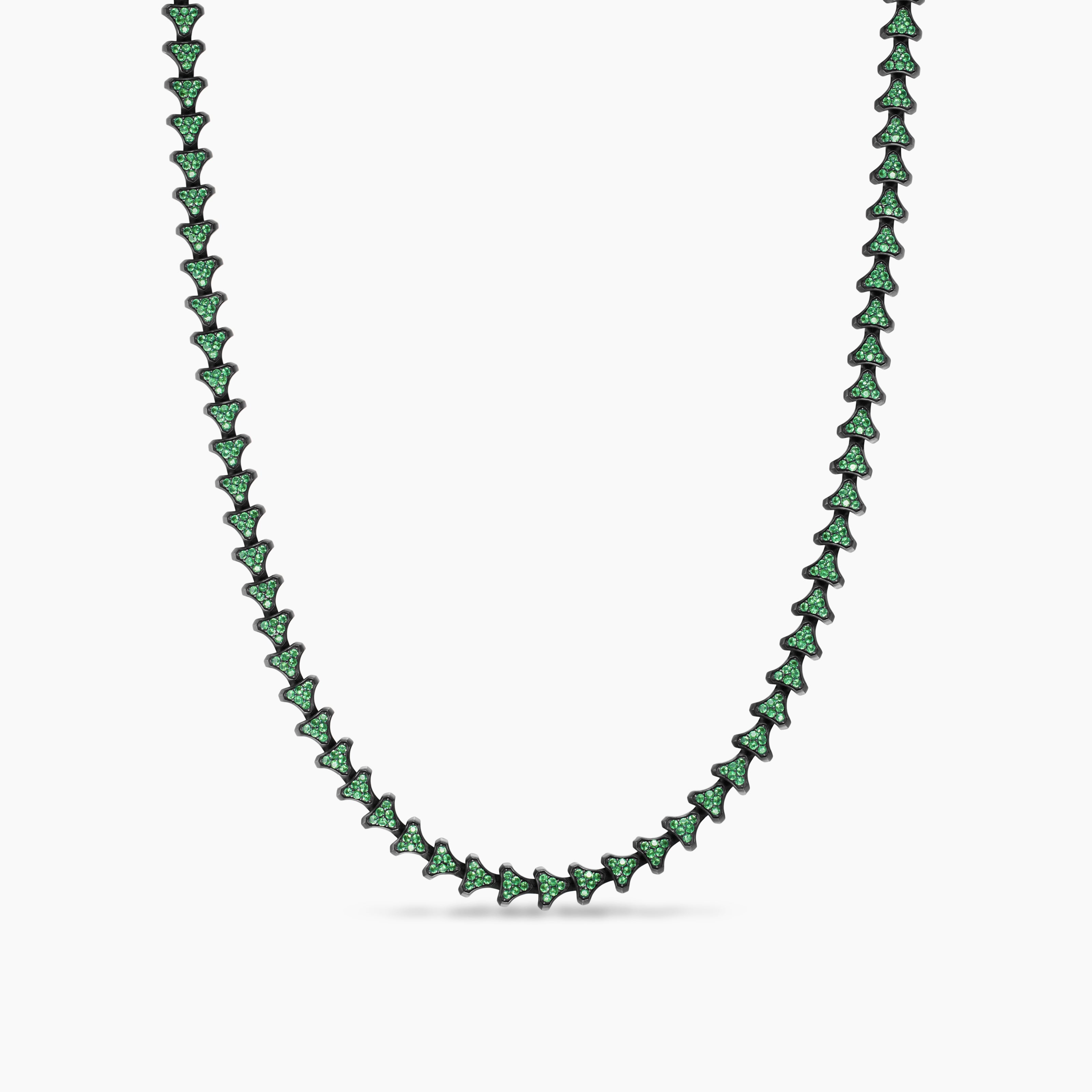 Mens Armory Necklace in Black Titanium, 7.5mm