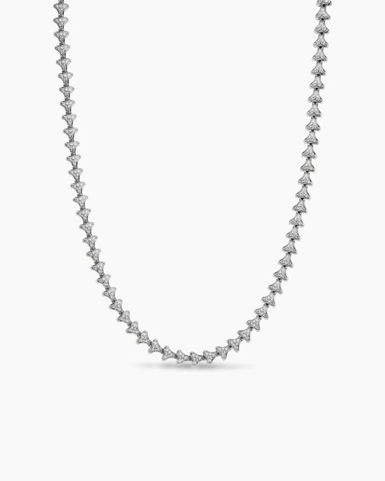 Armory® Necklace in Sterling Silver with Diamonds, 7.5mm