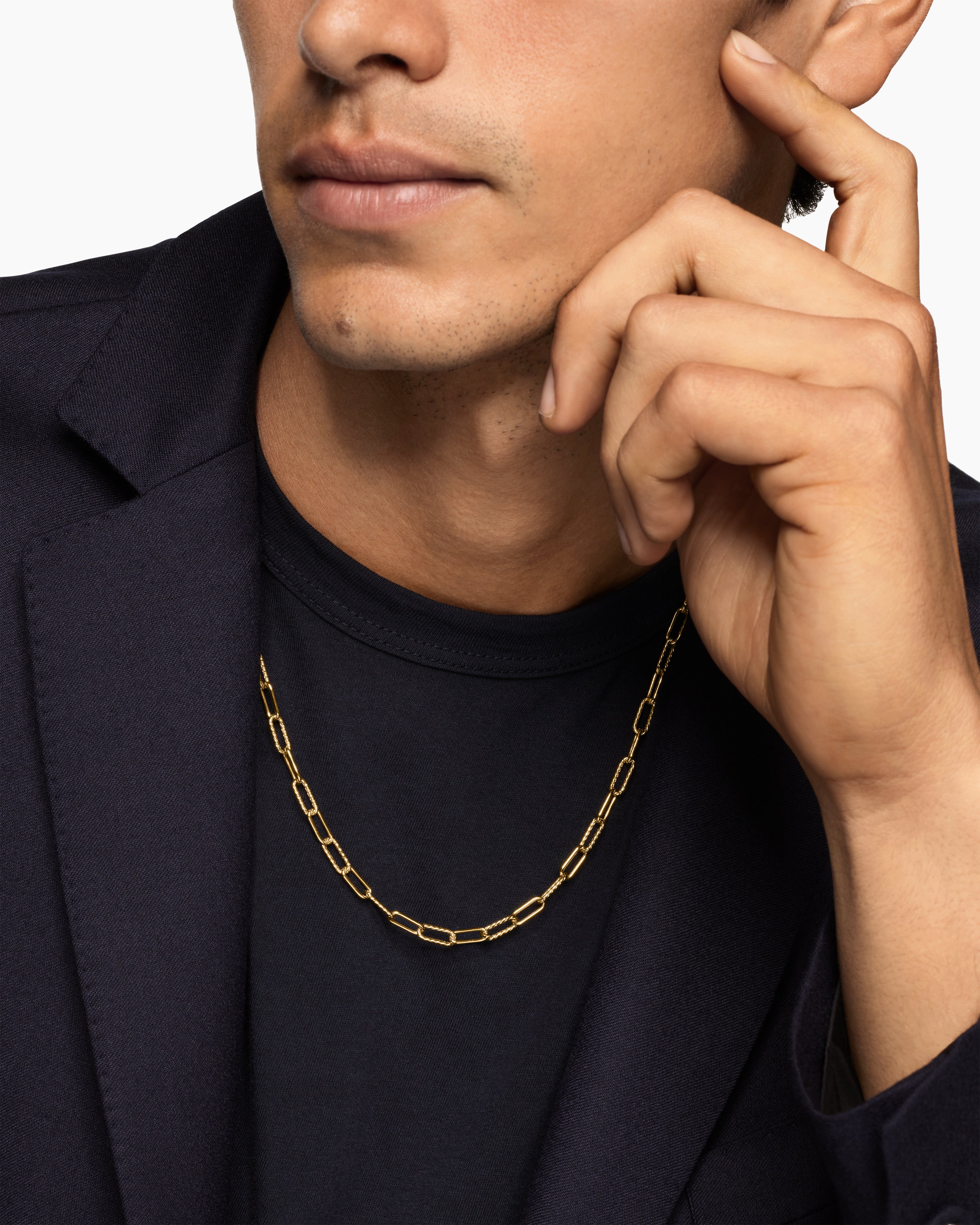 DY MadisonĀ® Chain Necklace in 18K Yellow Gold, 4mm