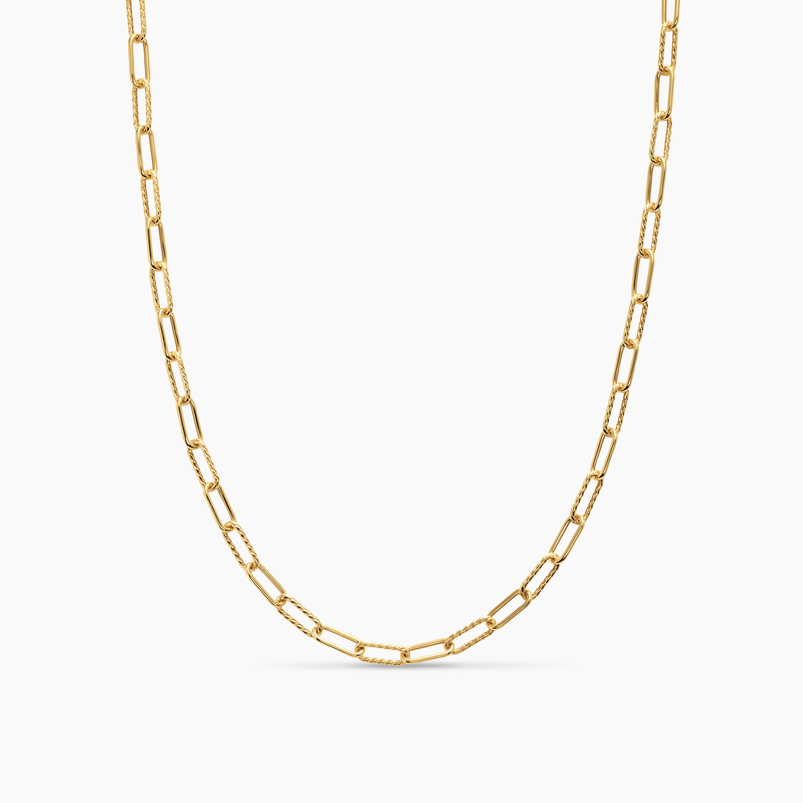 Mens DY Madison Chain Necklace in 18K Yellow Gold, 4mm
