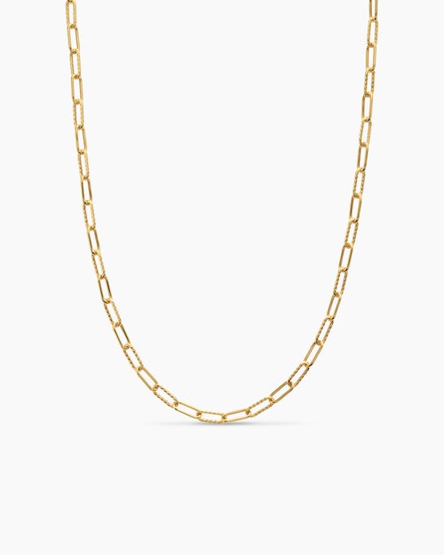 Mens DY Madison Chain Necklace in 18K Yellow Gold, 4mm