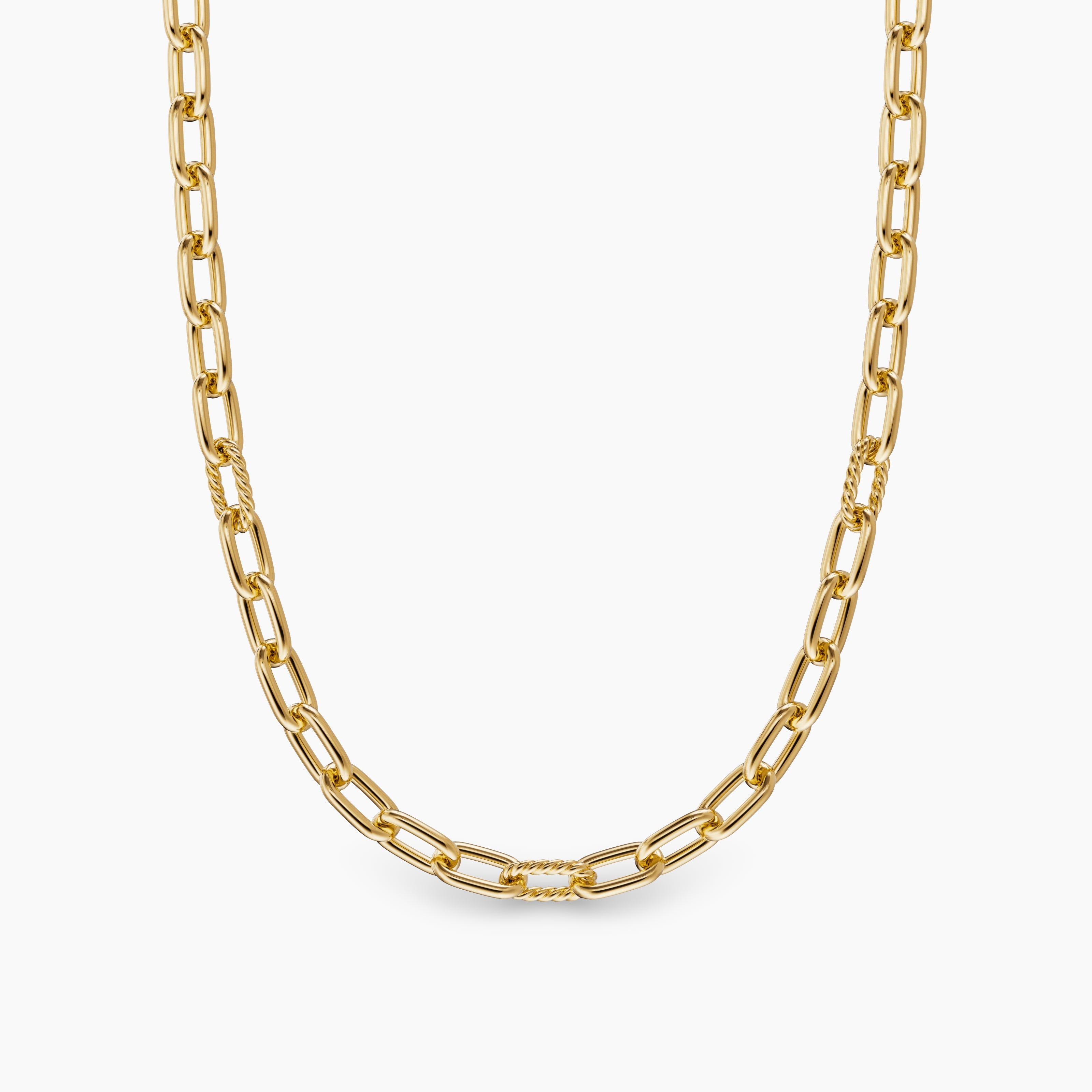 Mens DY Madison&reg; Chain Necklace in 18K Yellow Gold, 8.5mm