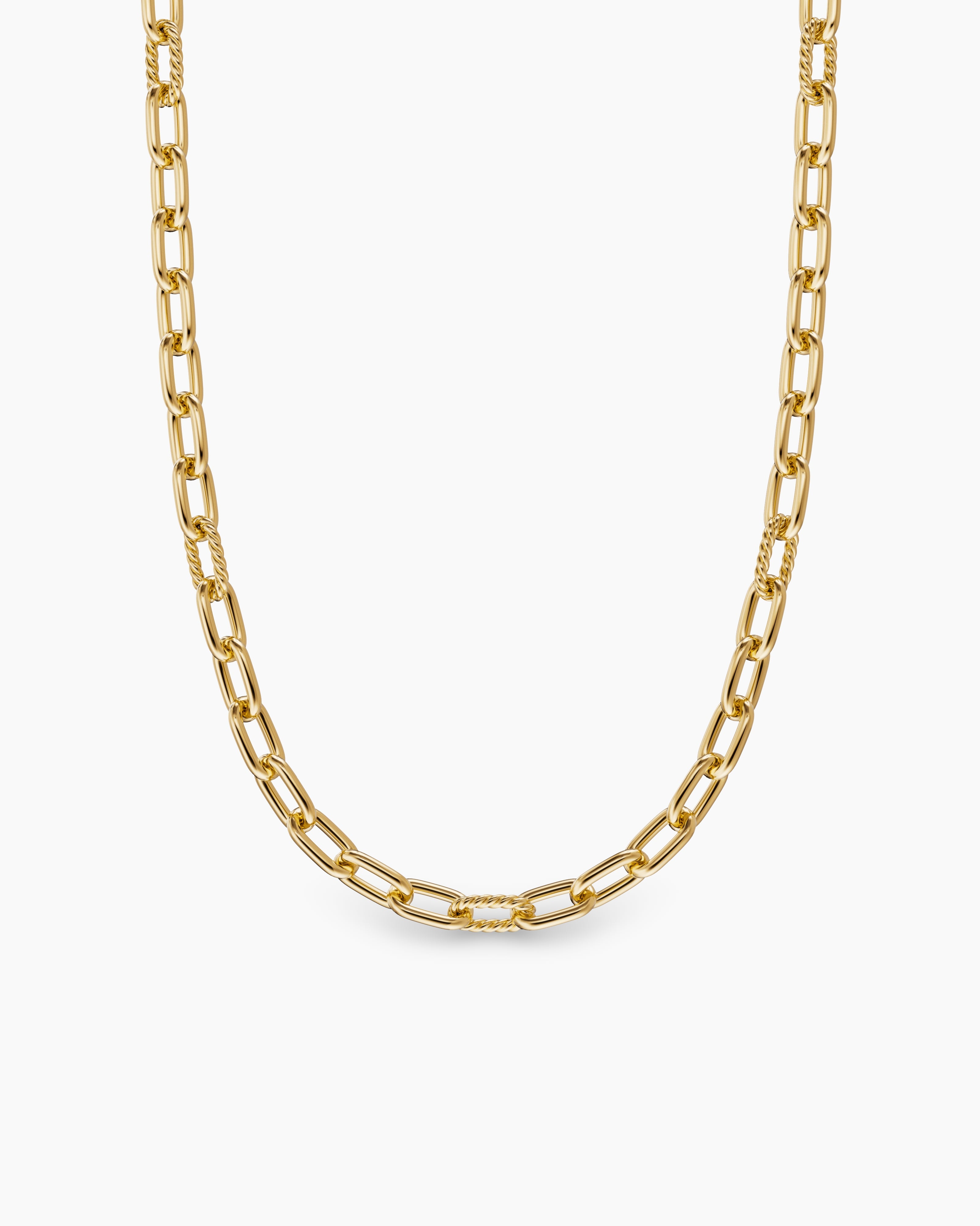 Mens DY Madison&reg; Chain Necklace in 18K Yellow Gold, 8.5mm