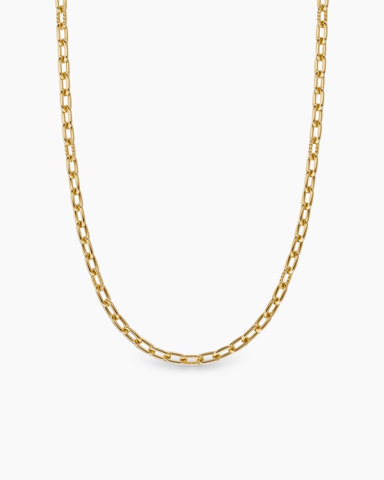 Collier chaîne DY Madison® en or jaune 18 carats, 6 mm