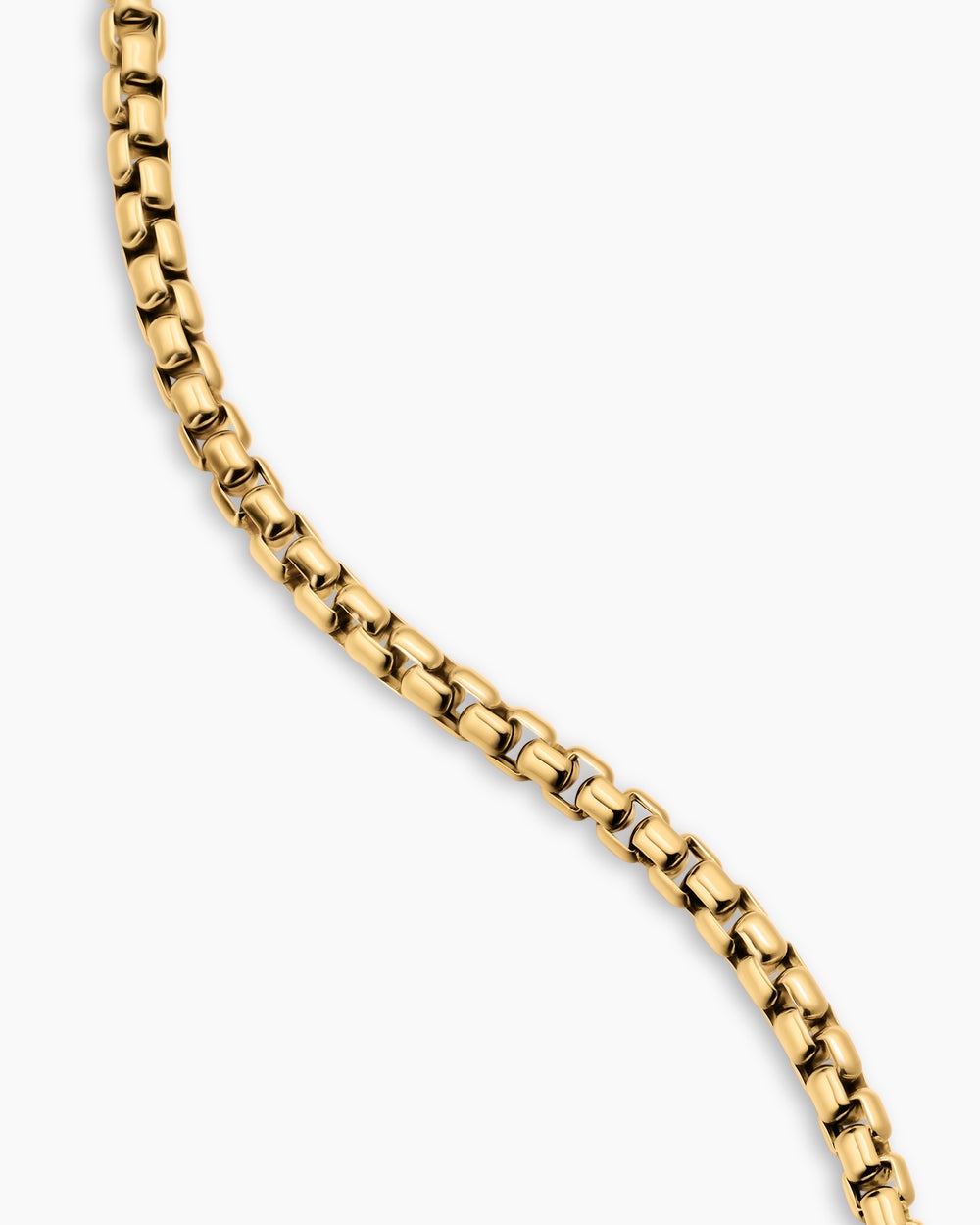 Mens Star of David Station Necklace in 18K Yellow Gold, 3.4mm