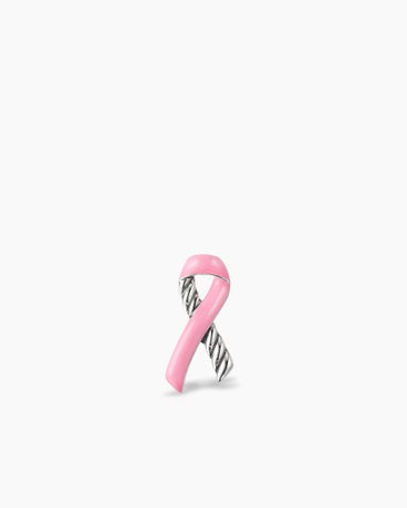 Cable Collectibles® Ribbon Pin in Sterling Silver with Pink Enamel, 18mm