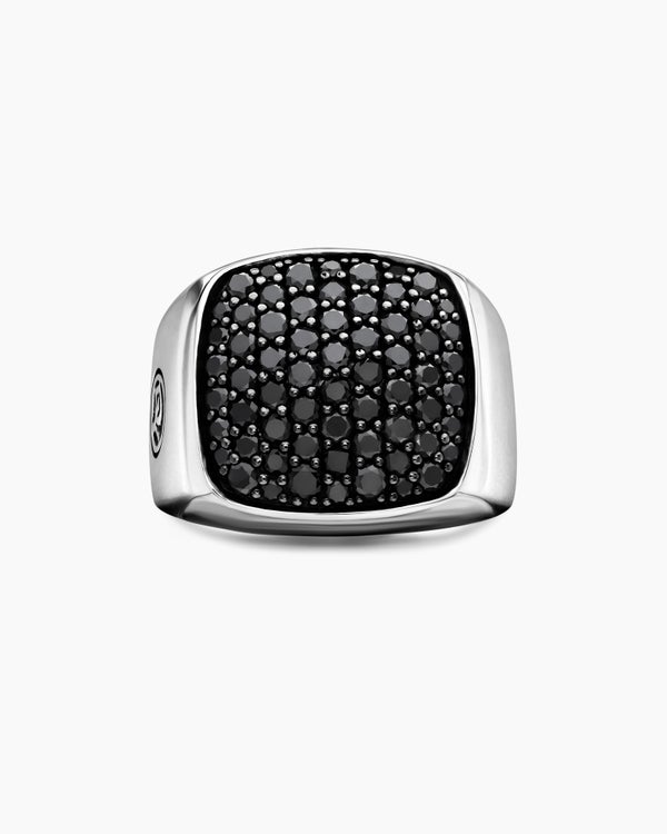 Streamline Signet Ring in Sterling Silver with, 19mm