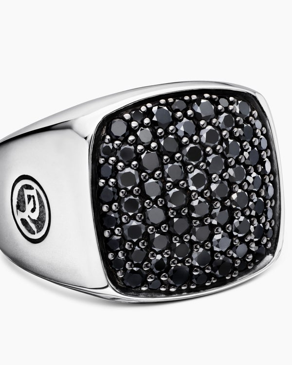 Streamline Signet Ring in Sterling Silver with, 19mm