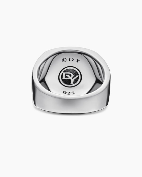 Streamline Signet Ring in Sterling Silver with, 19mm