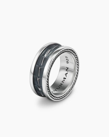 Armoury® Band Ring in Sterling Silver, 9mm