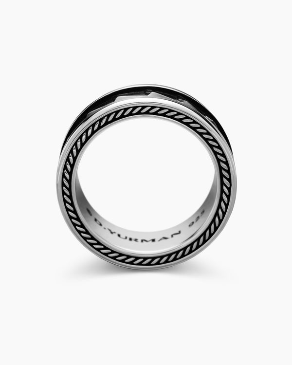 Armory Band Ring in Sterling Silver, 9mm