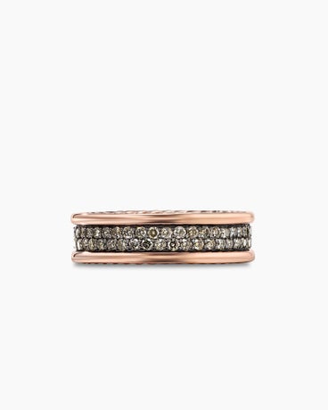 Streamline Two Row Band Ring in 18K Rose Gold, 6.5mm
