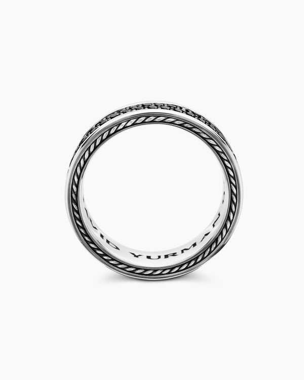 Streamline Two Row Band Ring in Sterling Silver, 6.5mm