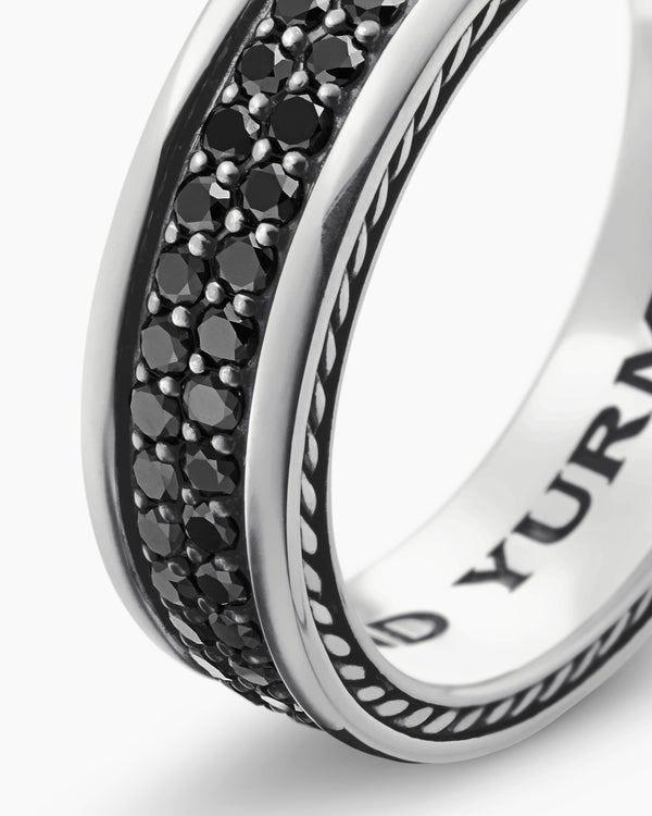 Streamline Two Row Band Ring in Sterling Silver, 6.5mm