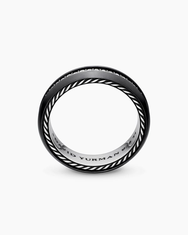 Streamline Band Ring in Black Titanium, 6mm