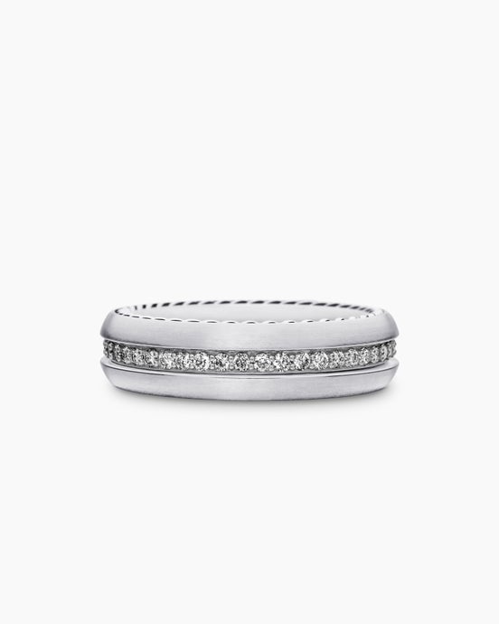Streamline Band Ring in Grey Titanium, 6mm