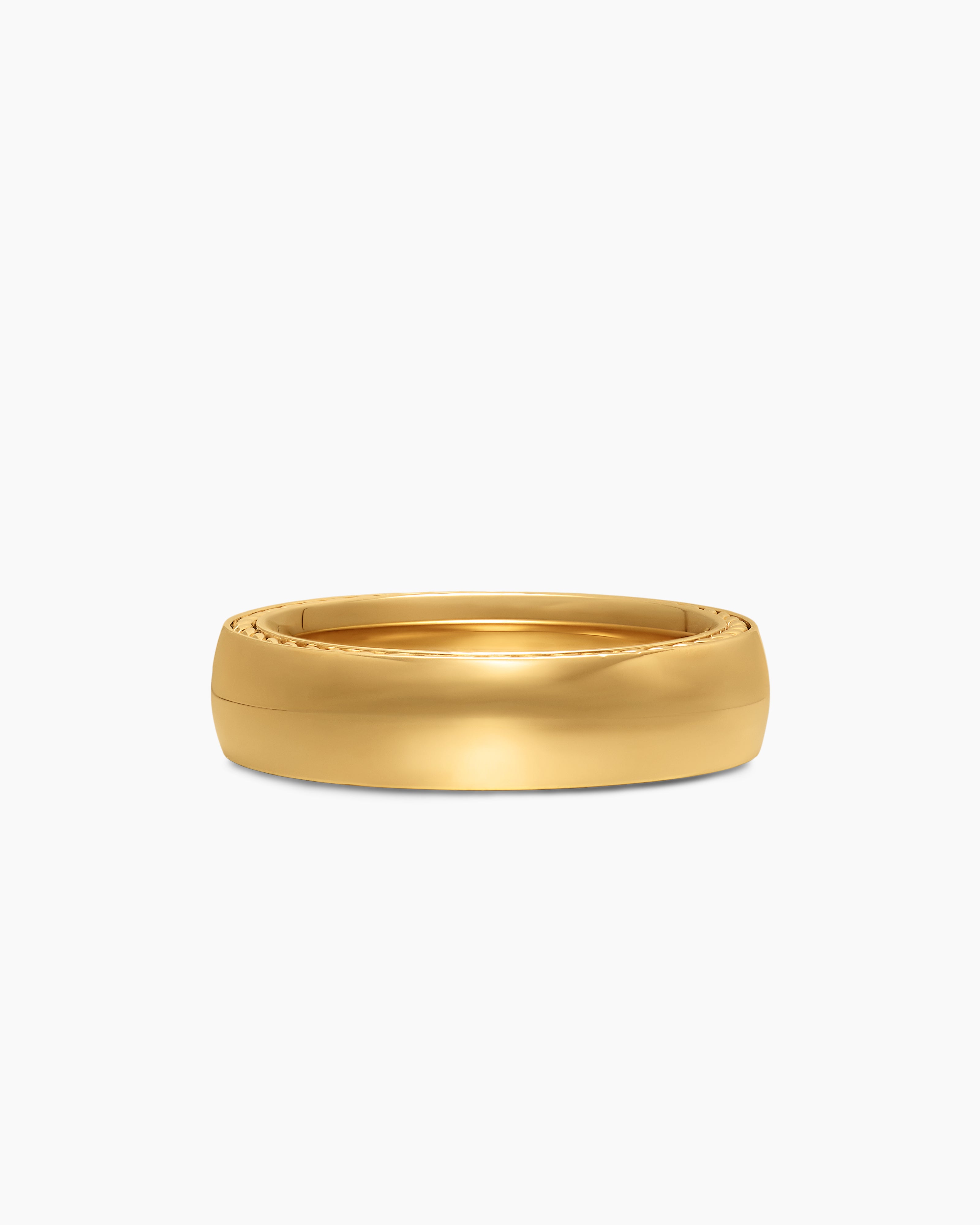 Bague Streamline en or jaune 18 carats, 6 mm