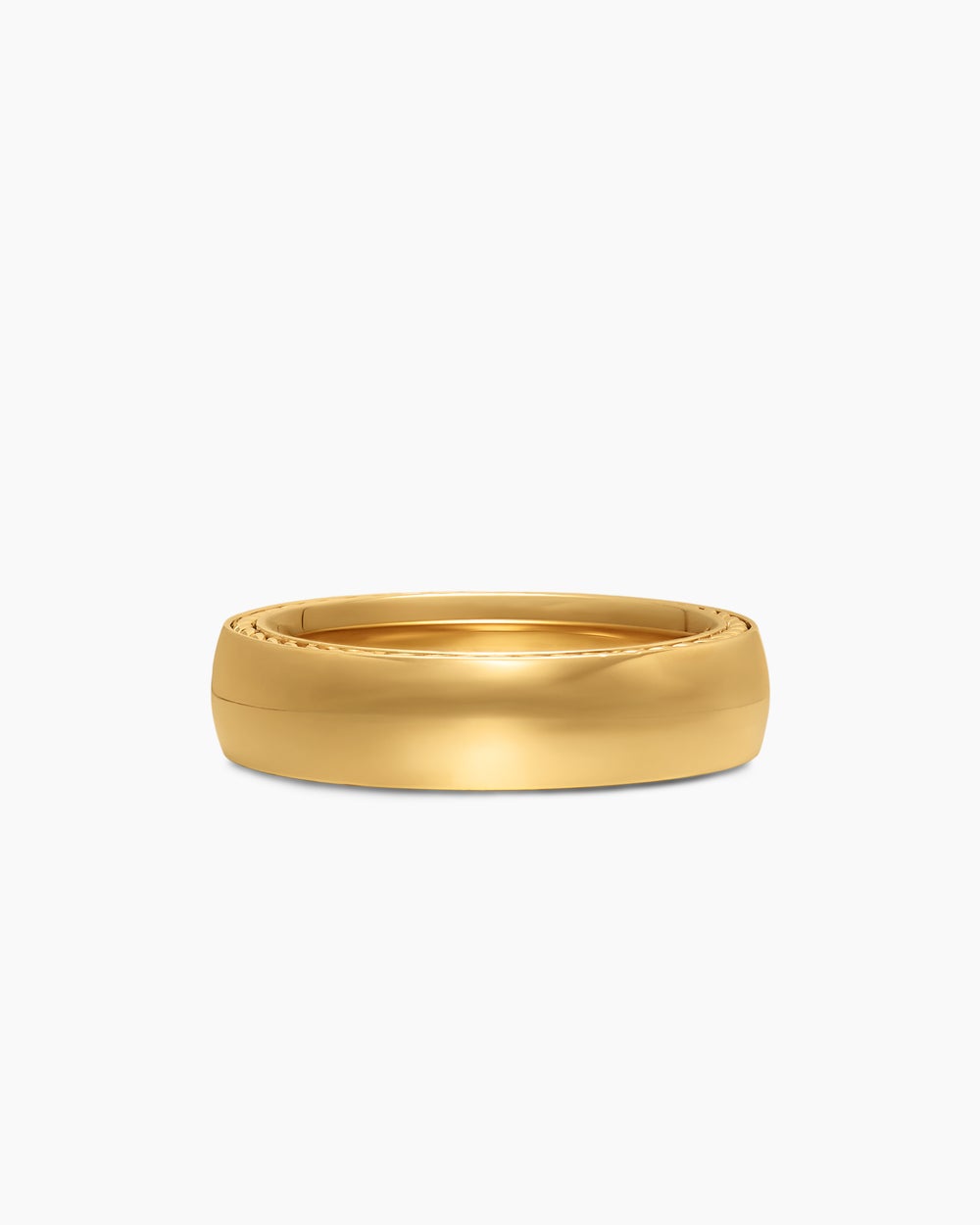 Bague Streamline en or jaune 18 carats, 6 mm