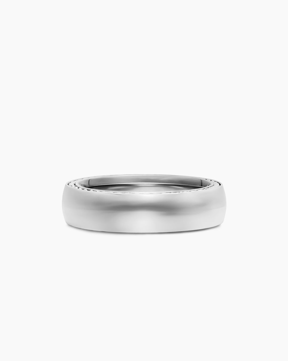 Anneau Streamline en or blanc 18 carats, 6 mm hommes