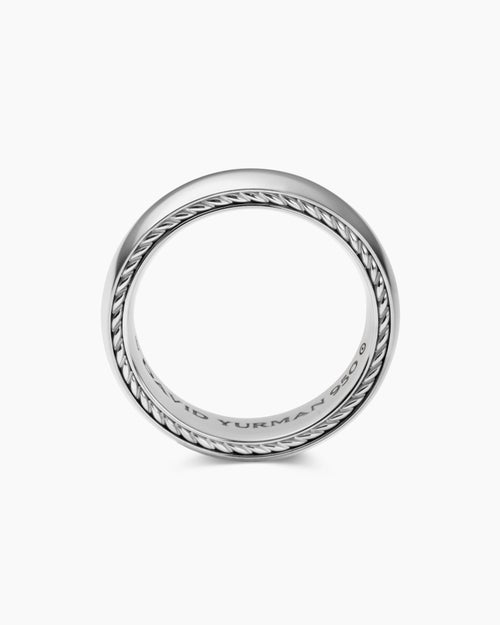 Mens Streamline® Band Ring in Platinum, 6mm