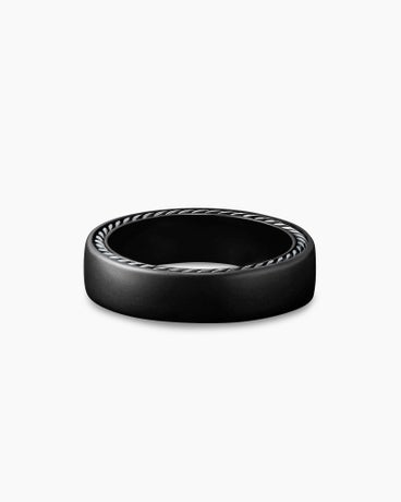 Streamline® Band Ring in Black Titanium, 6mm