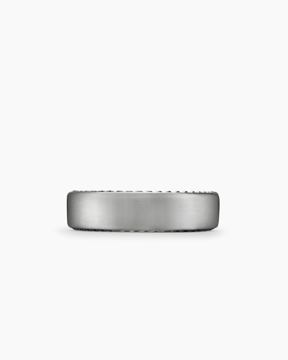 Mens Streamline Band Ring in Grey Titanium, 6mm