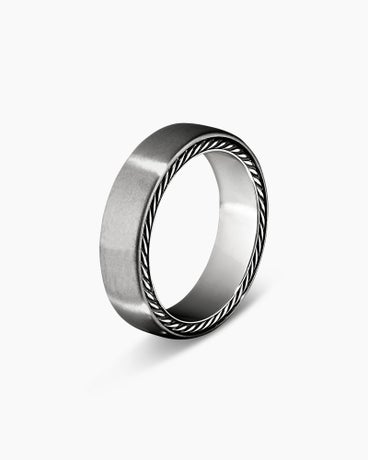 Streamline® Band Ring in Grey Titanium, 6mm
