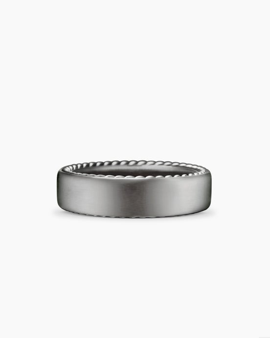 Streamline® Band Ring in Grey Titanium, 6mm