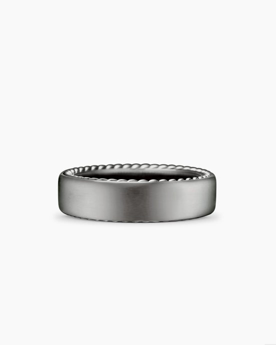Streamline® Band Ring in Grey Titanium, 6mm