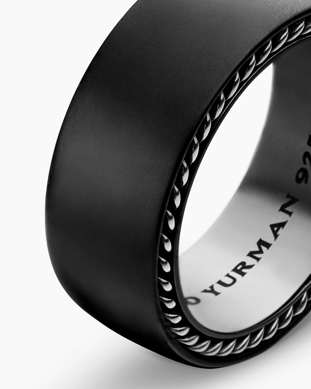 Anneau Streamline® en titane noir, 9 mm hommes