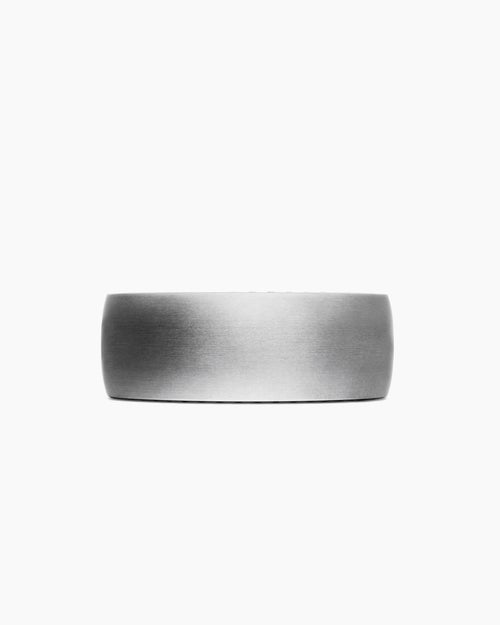 Mens Streamline® Band Ring in Grey Titanium, 9mm