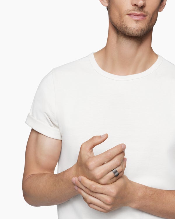 Bague Streamline en titane gris, 9 mm