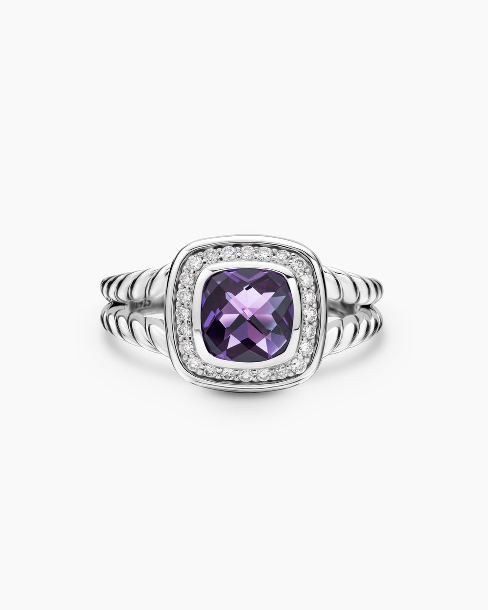 Bague Petite Albion® en argent sterling avec diamants, 7 mm femmes