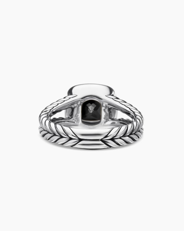 Petite Albion Ring in Sterling Silver with Diamonds, 7mm