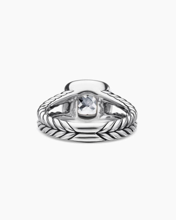 Bague Petite Albion® en argent sterling avec diamants, 7 mm
