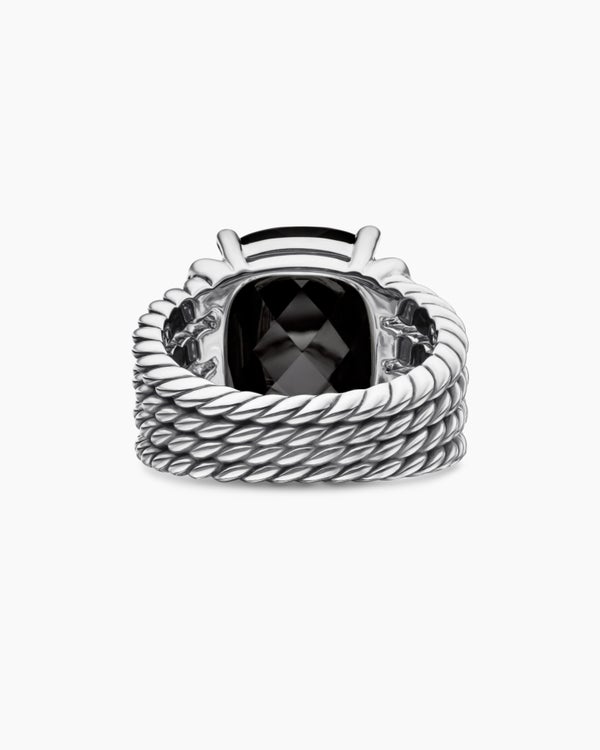 Wheaton Ring in Sterling Silver with Diamonds, 16mm